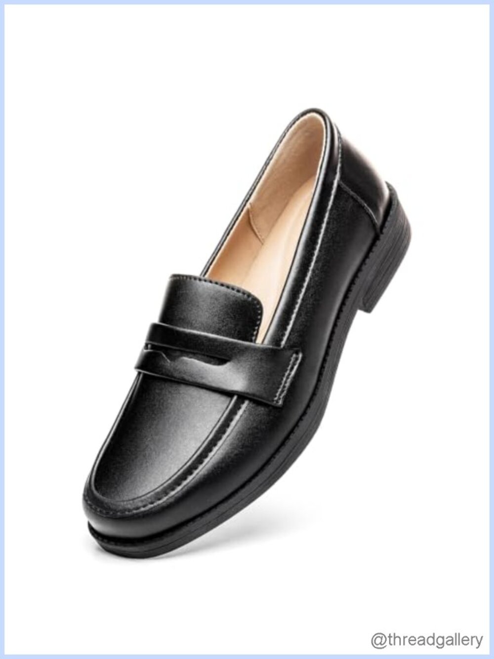 Womens Leather Penny Loafers Slip On Business Casual Dress Shoes Comfort Flats